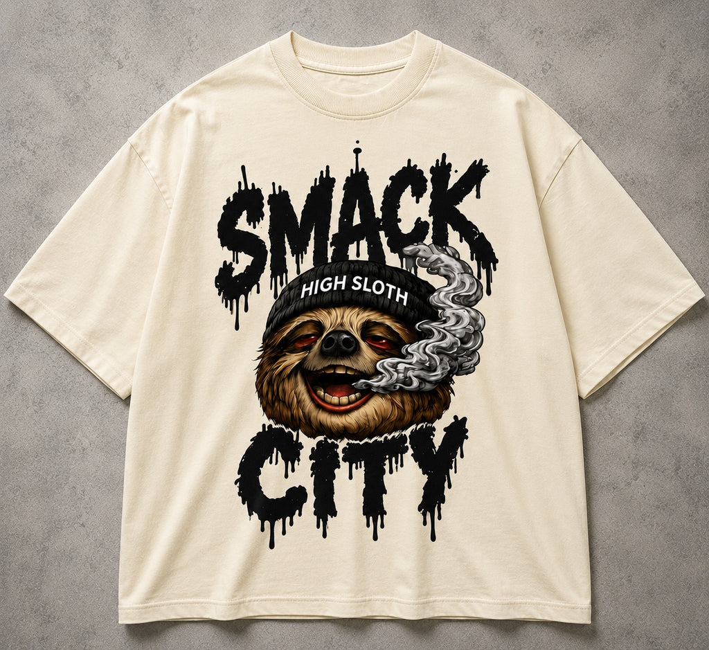 HIGH SLOTH — SMACK CITY TEE