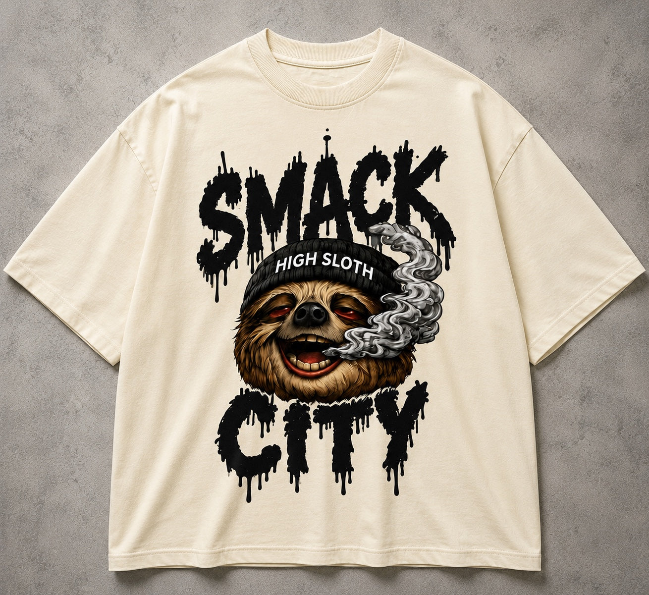 HIGH SLOTH — SMACK CITY TEE