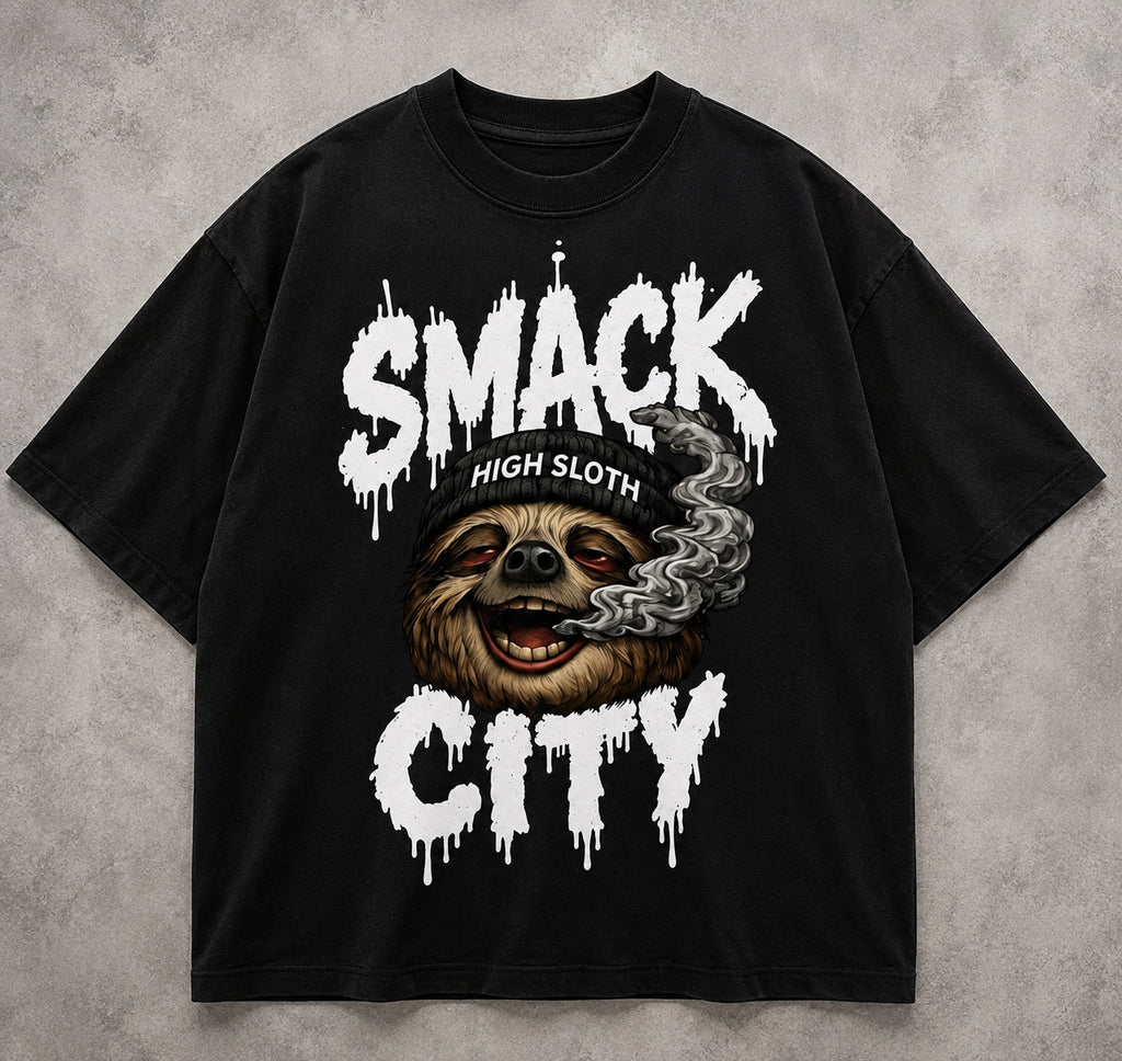 HIGH SLOTH — SMACK CITY TEE