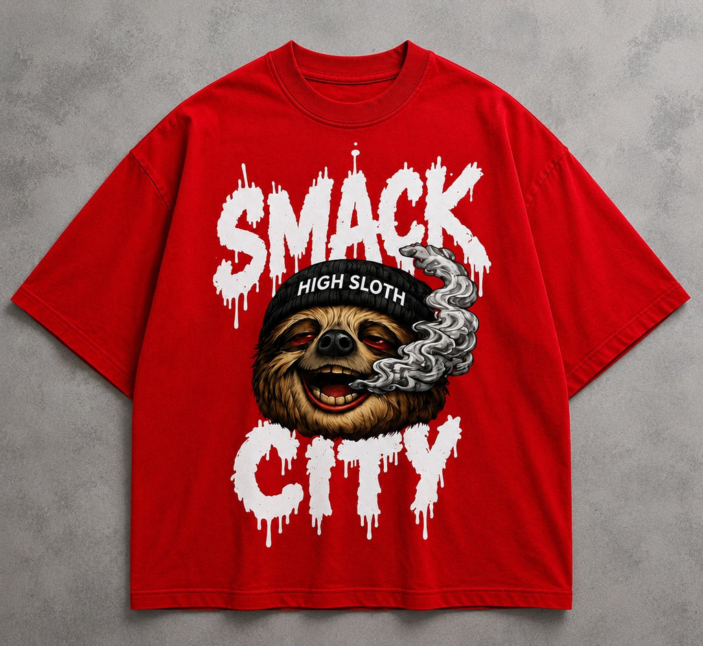 HIGH SLOTH — SMACK CITY TEE