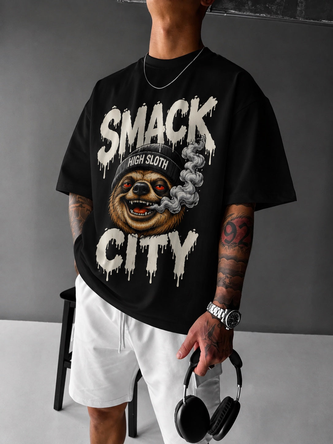 HIGH SLOTH — SMACK CITY TEE