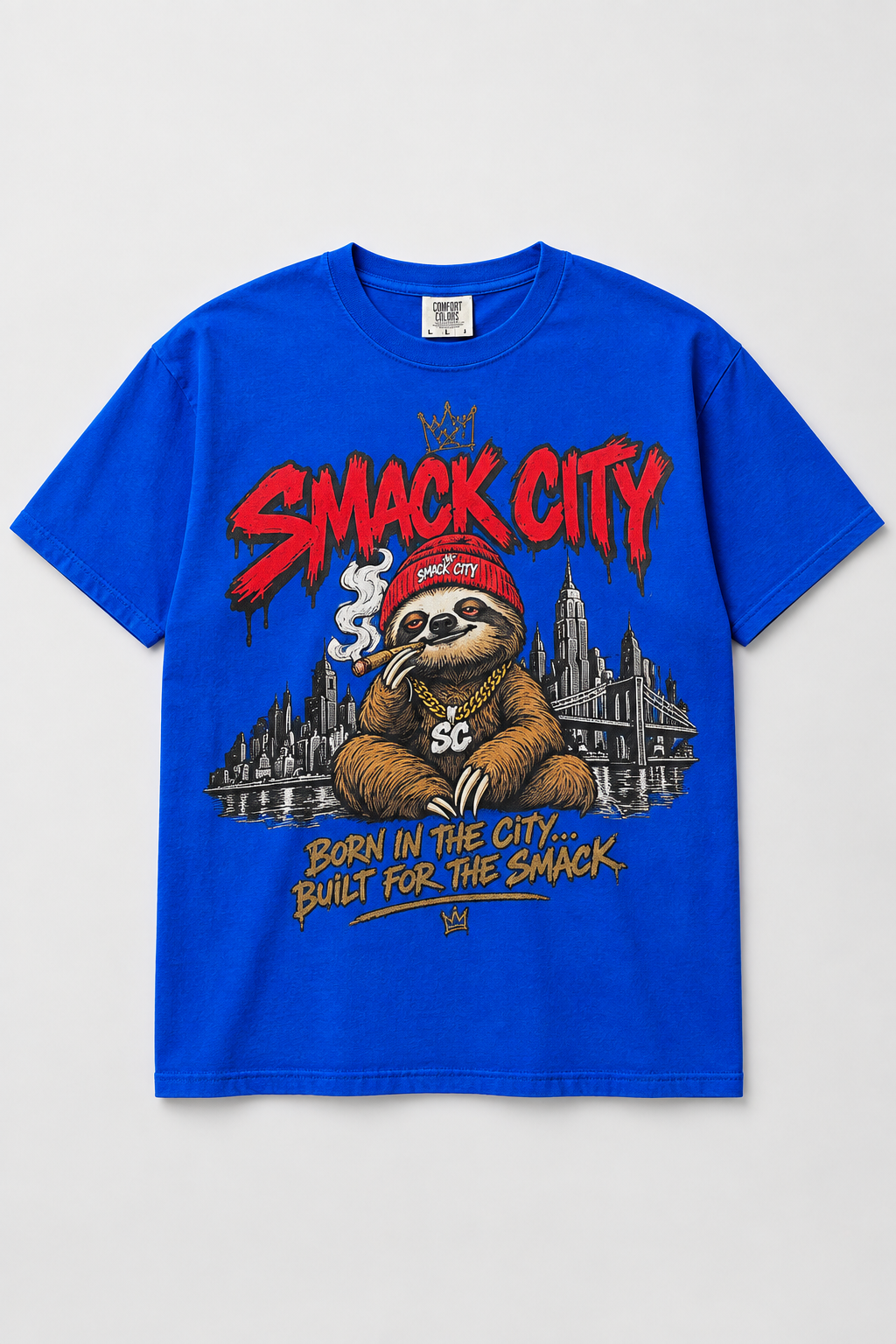 Smack City High Sloth NYC Tee — Blue