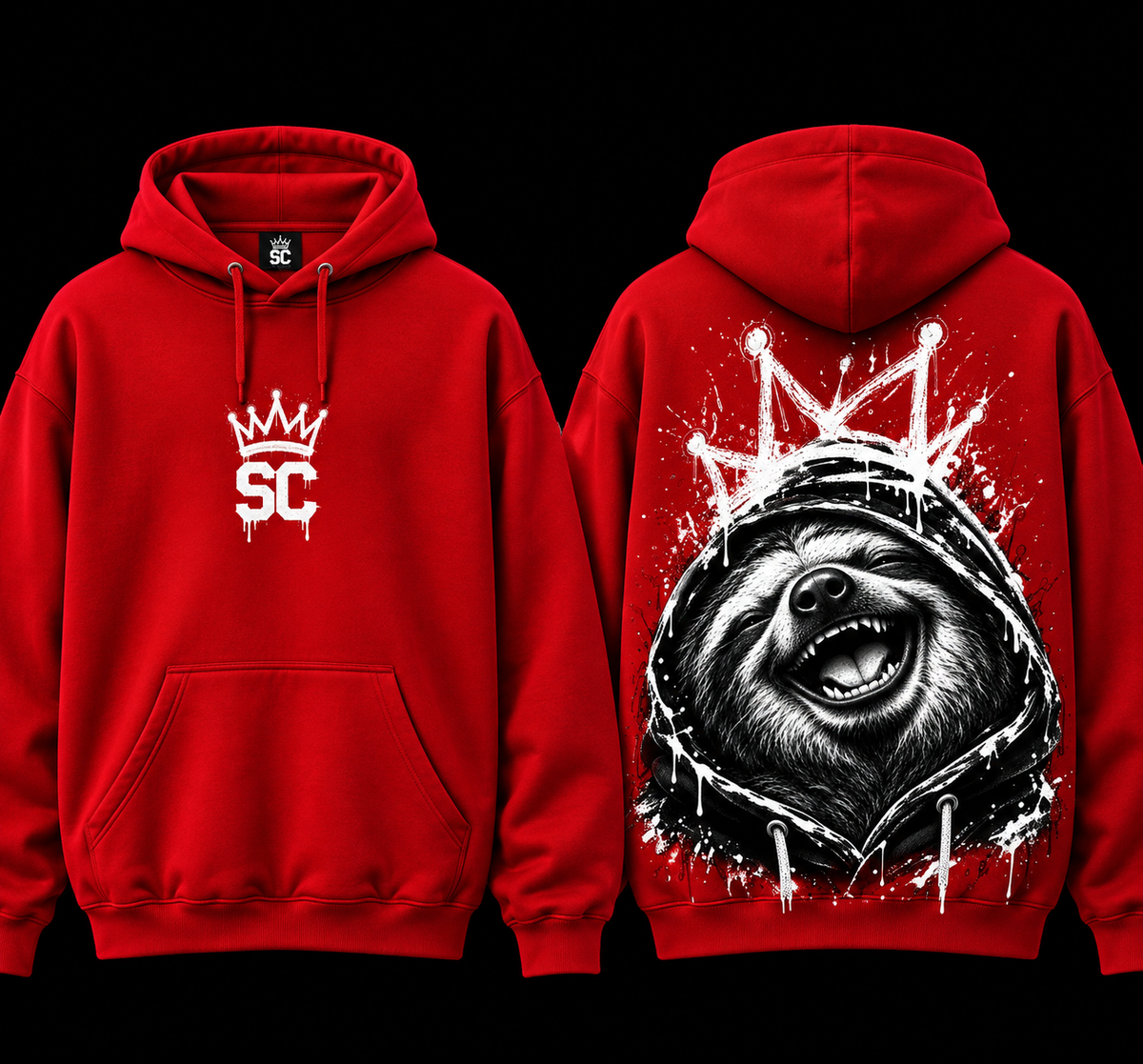 Smack City Crown Sloth Hoodie