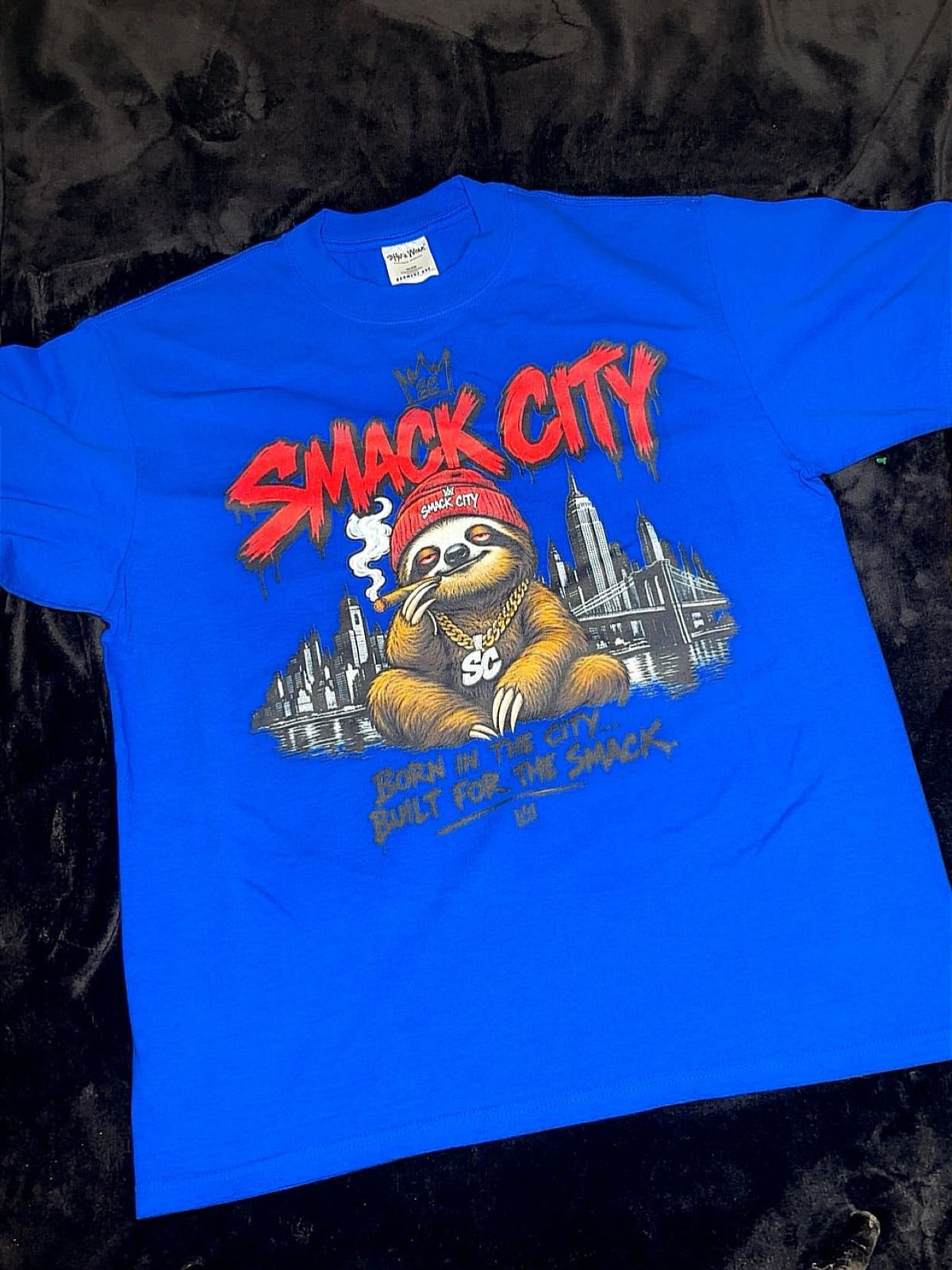 Smack City High Sloth NYC Tee — Blue