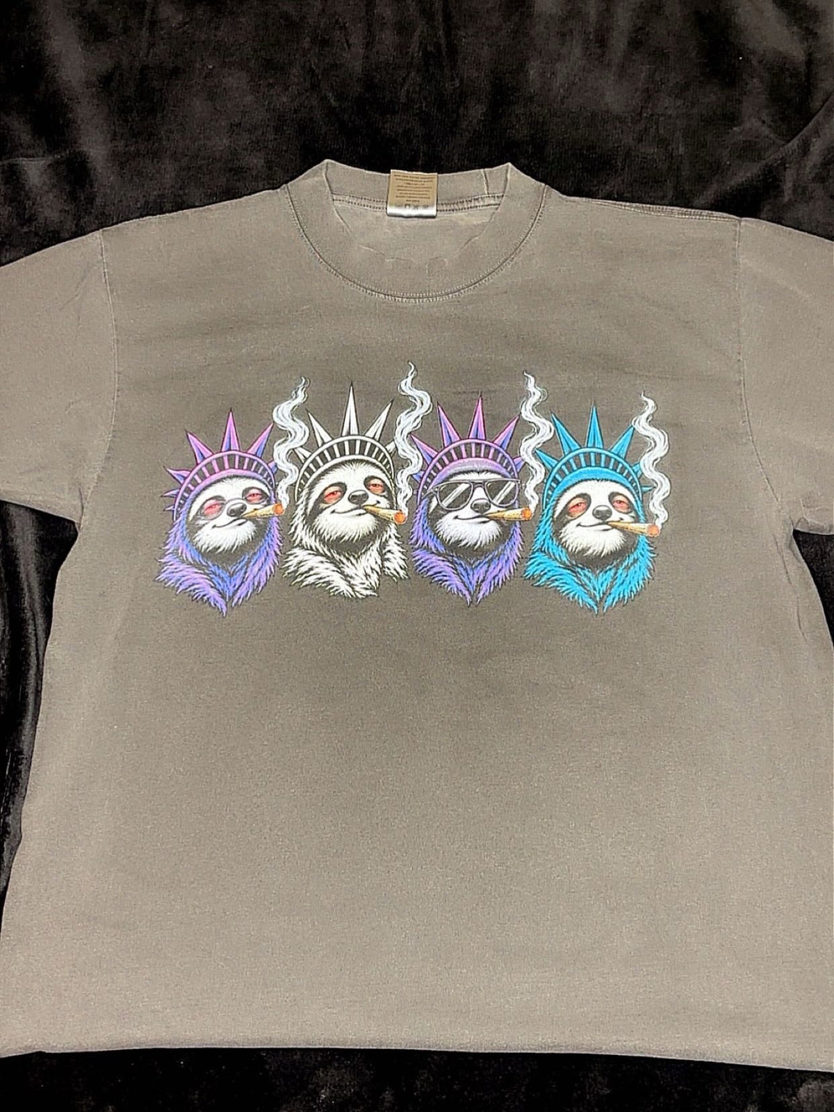 Smack City High Sloth Crew Tee — Gray